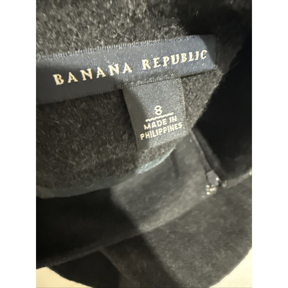 Banana Republic Black Wool Pencil Skirt Side Zip Size 8 Business - Picture 4 of 5